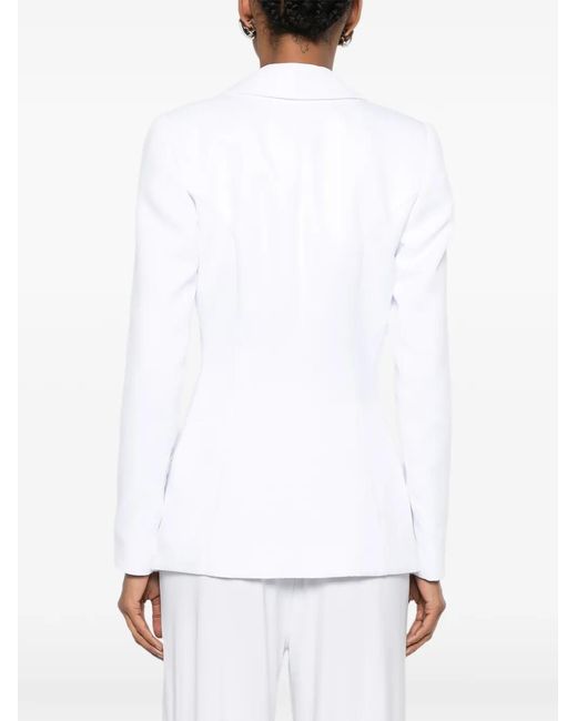 MITILIANE COUTURE White Peak-Lapel Blazer