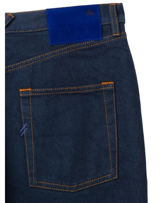 Burberry Blue Classic Cotton Jeans For Ss24 for men