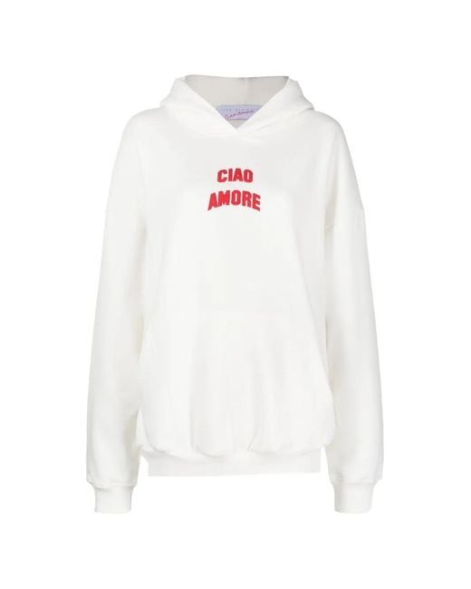 Giada Benincasa White Ciao Amore Hoodie