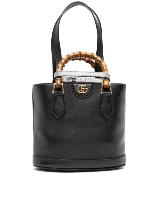 Gucci Black Small Diana Leather Tote Bag