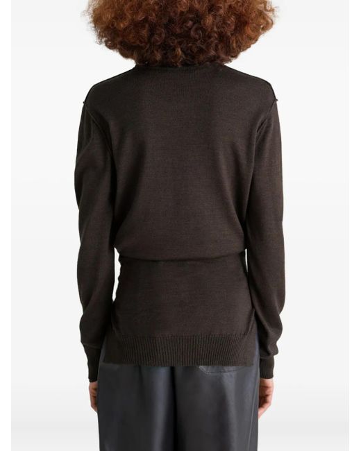Lemaire ベルテッド ニットトップ Black