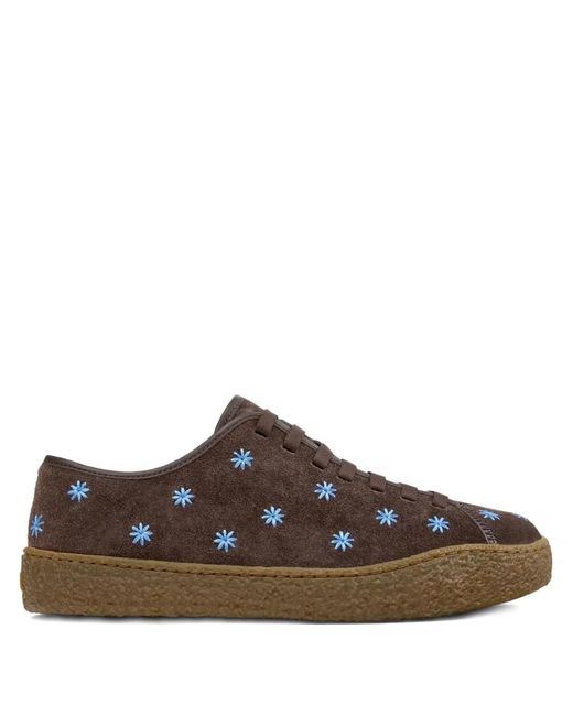 Camper Brown Peu Terreno Floral-Embroidery Sneakers for men