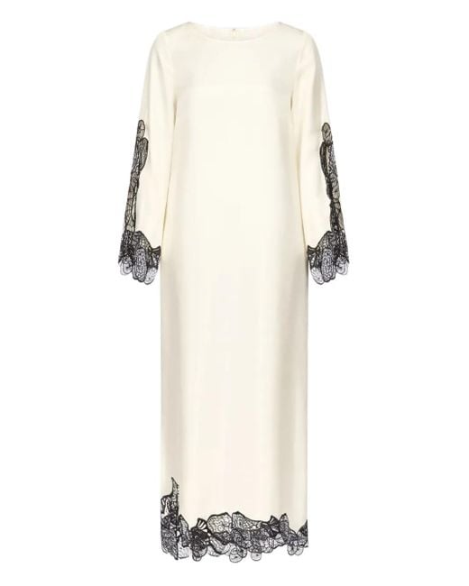 Loulou de Saison レーストリム ドレス White