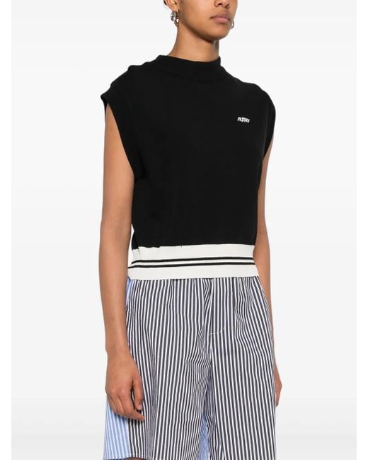Autry Black Crew-Neck Vest