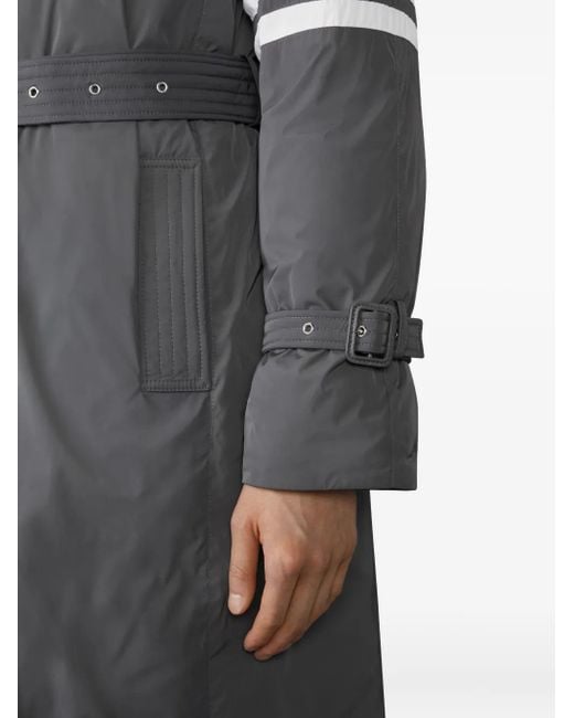 Thom Browne Gewatteerde Parka Met Capuchon En 4 Strepen in het Gray voor heren