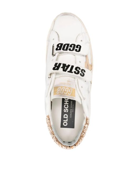 Golden Goose Deluxe Brand White Old School Trainers With Star