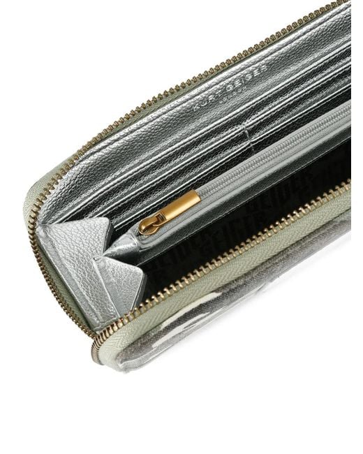 Kurt Geiger Gray Southbank Camouflage-Print Zip-Around Wallet