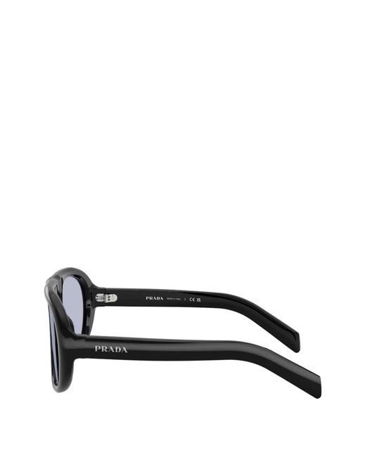Prada Black Pilot-Frame Sunglasses