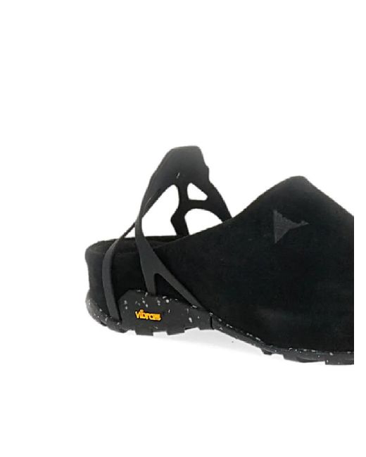 Roa Black Fedaia Leather Mules for men