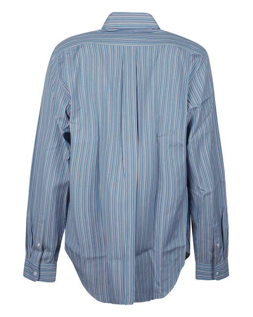 Martine Rose Blue Striped Shirt for men