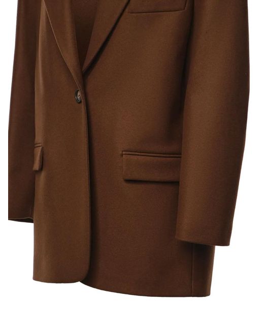 ANDAMANE Brown Single-Breasted Blazer