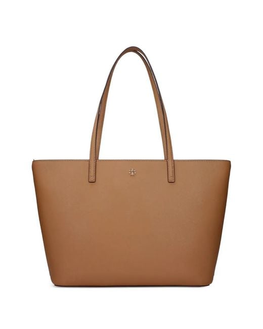 Tory Burch Brown Ella Tote Bag