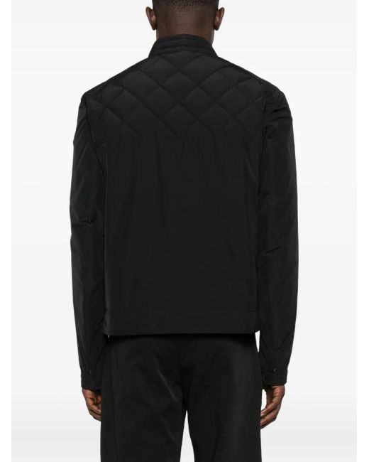 Moncler Black Quilted Diamond-Pattern Jacket for men