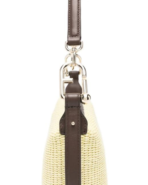 Furla Natural Woven Strap Shoulder Bag