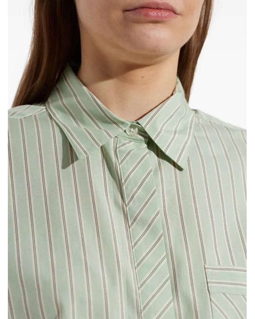 Rag & Bone White Marin Striped Short-Sleeve Shirt