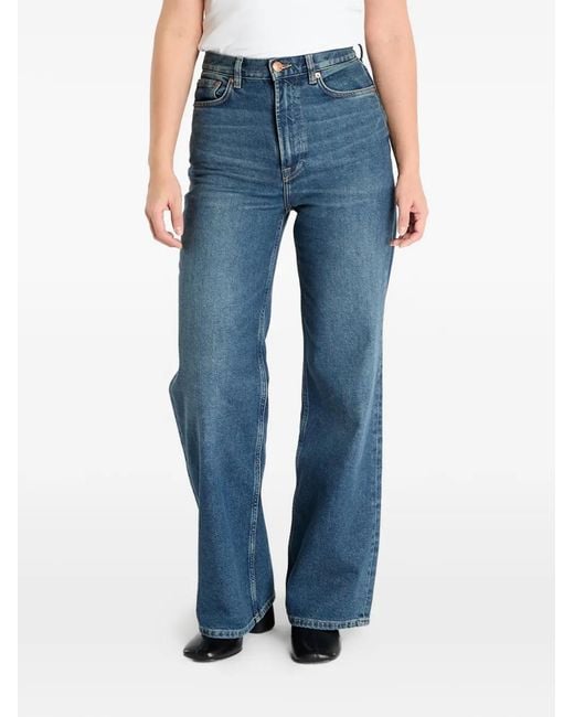 Samsøe & Samsøe Jeans Met Vervaagd Effect in het Blue