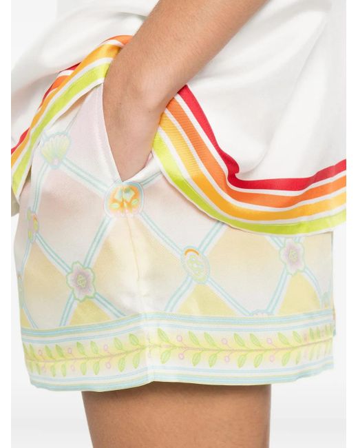 Casablanca Blue Diamond-Pattern Shorts