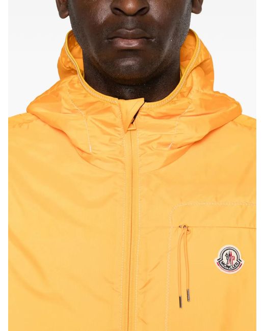 Moncler Yellow Terche Hooded Logo Jacket for men