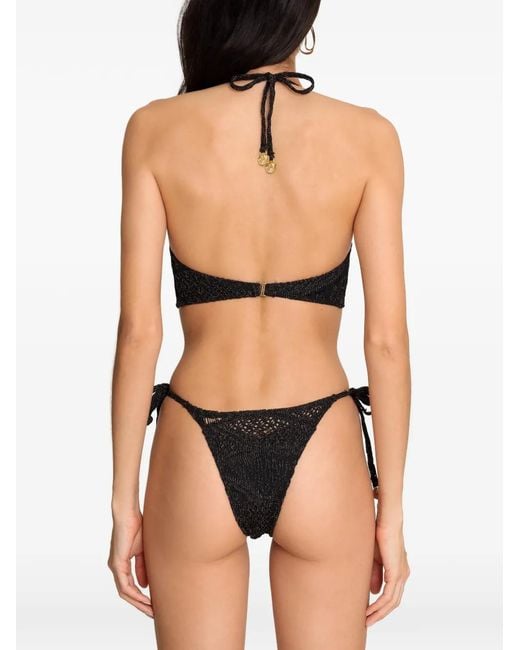 Amir Slama Black X Jade Picon Cut-Out Tie Swimsuit