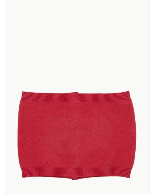 Amomento Red Knitted Two-piece Set