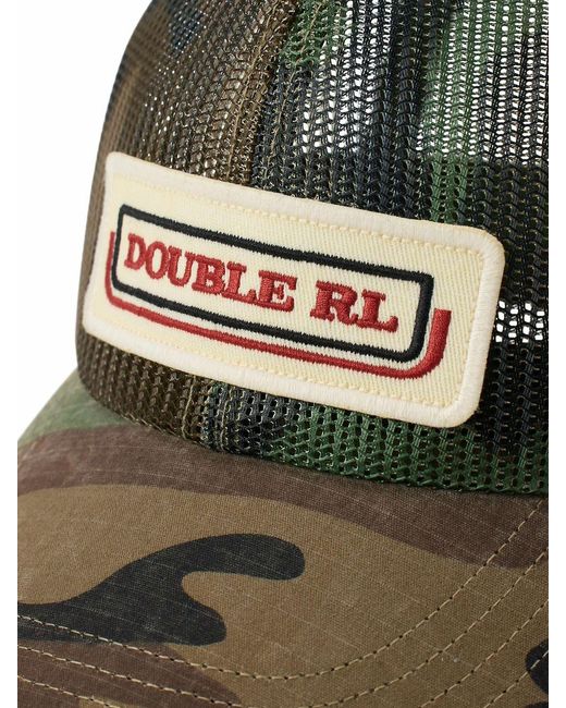 RRL Green Camouflage Mesh Cap for men