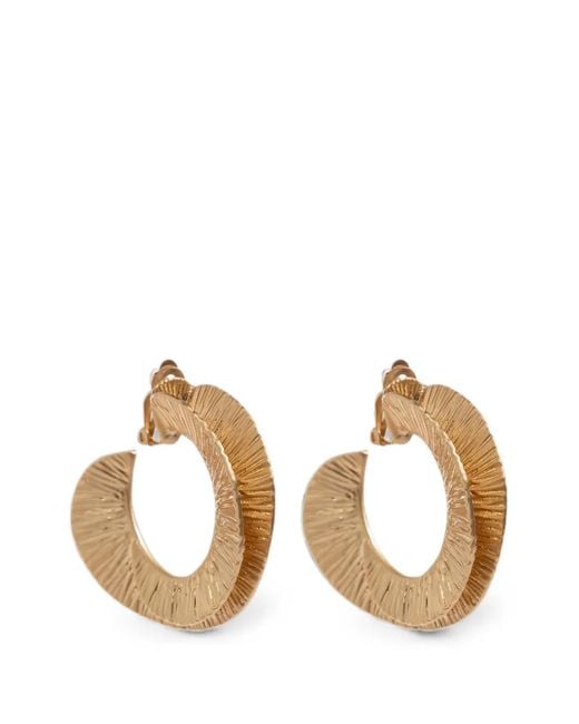 Cult Gaia Metallic Ren Hammered Hoop Earrings