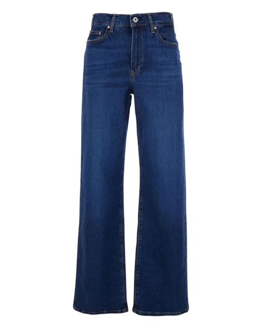 AG Jeans Logo-Patch Jeans in Blue | Lyst