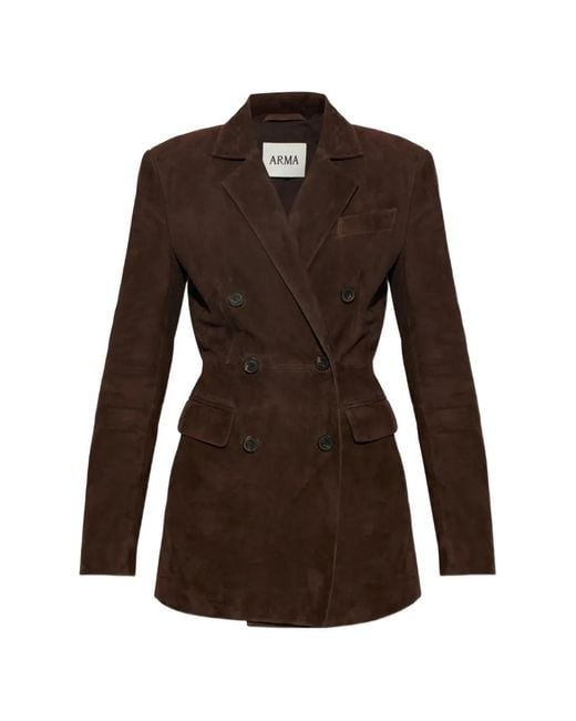 Arma Brown Safia Double-Breasted Jacket