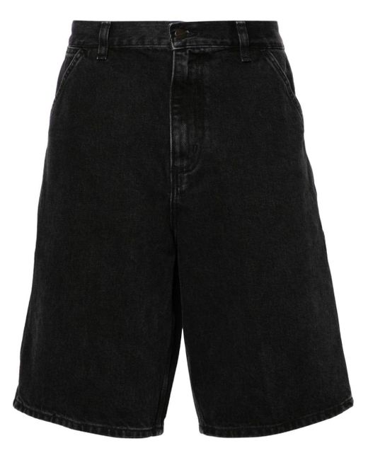 Carhartt Black Straight-leg Denim Shorts for men