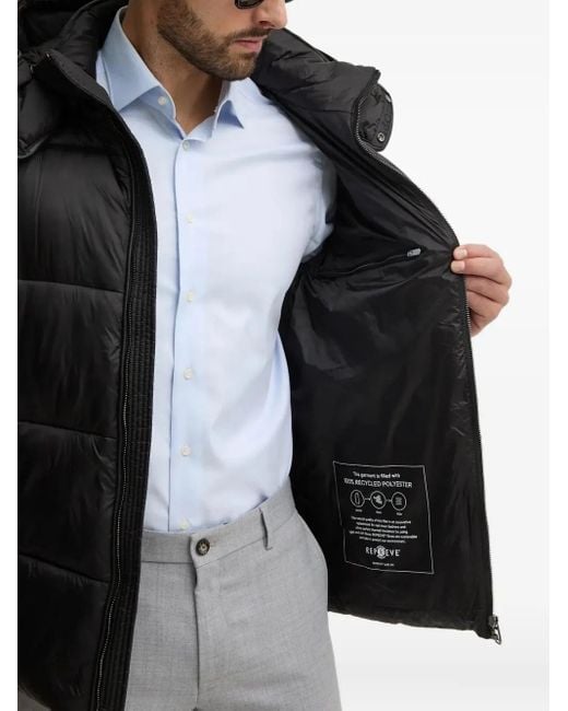 Joop! Black Ambro Quilted Hooded Jacket for men