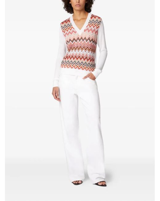 Missoni Pink Zigzag-Pattern Sweater