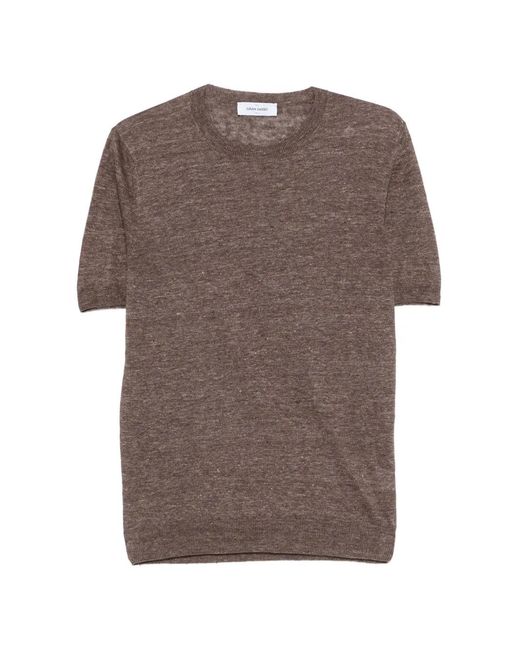 Gran Sasso Brown Crew-Neck T-Shirt for men