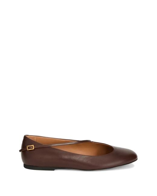 Jil Sander Brown Ballerines Elyss
