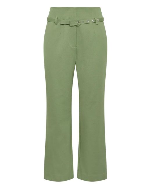 Maliparmi Green Belted Straight Trousers