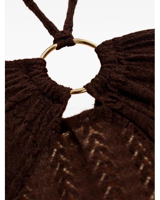 Abito Harriet Lungo Con Scollo All'Americana di Melissa Odabash in Purple