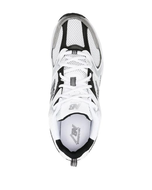 New Balance White 530 Low-Top Sneakers for men