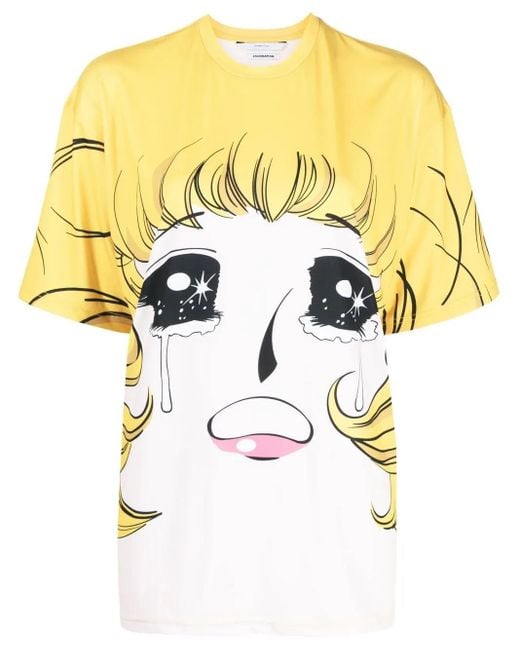 Pushbutton Metallic T-Shirtkleid Mit Grafischem Print