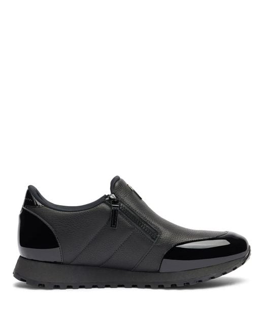 Giuseppe Zanotti Black Ilde Run Double-Zip Low-Top Sneakers for men