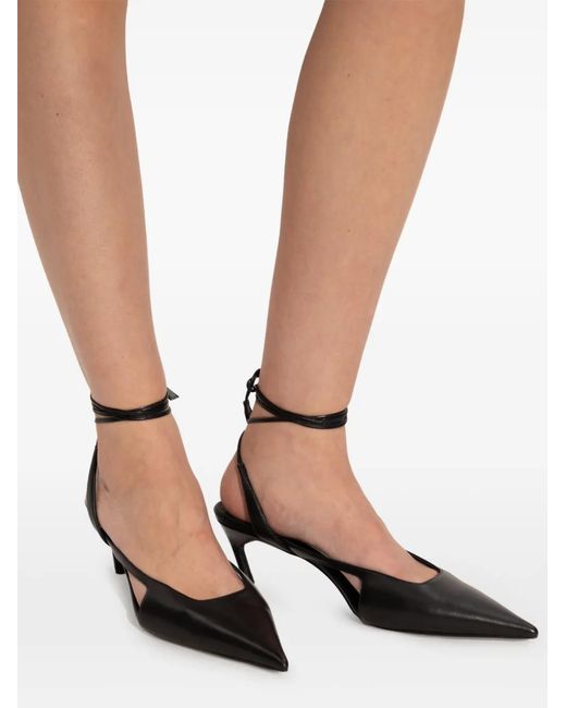 The Attico White Diane Ankle-Tie Pumps