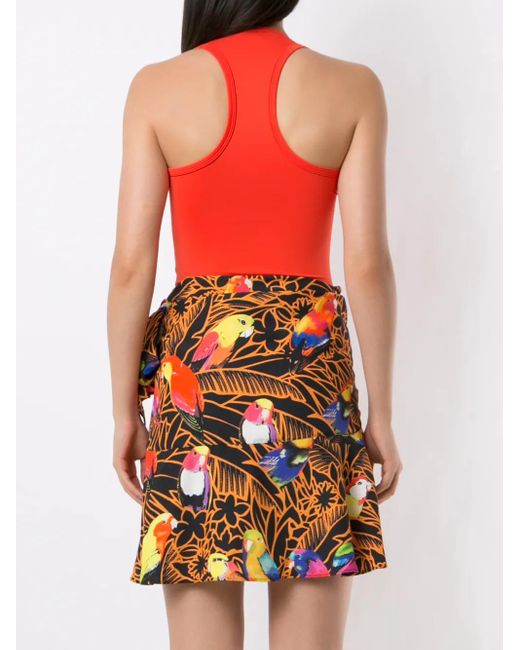 Amir Slama Effen Bodysuit in het Orange