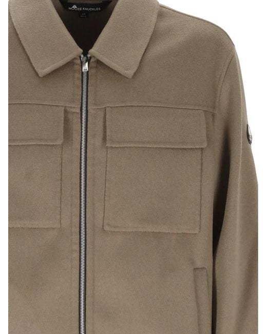 Moose Knuckles Brown Zip-Up Flap-Pocket Jacket for men