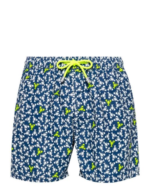 Mc2 Saint Barth Blue Lobster-print Swim Shorts for men