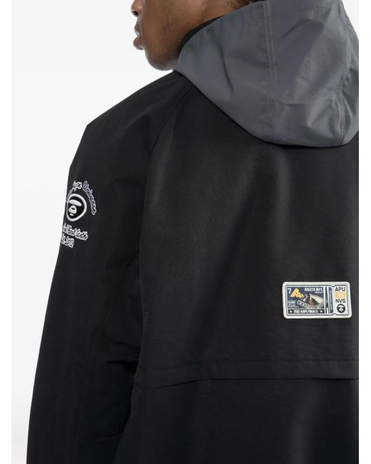 Aape By A Bathing Ape Black Logo-Patched Jacket for men