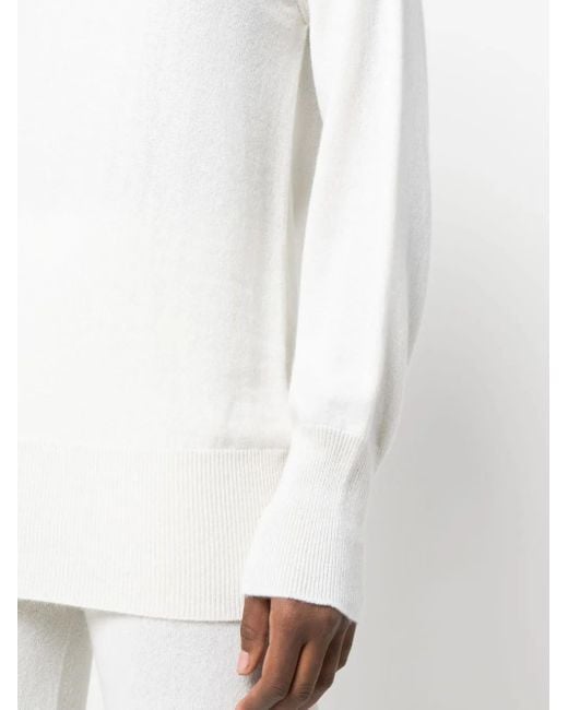 Malo タートルネック カシミアセーター White