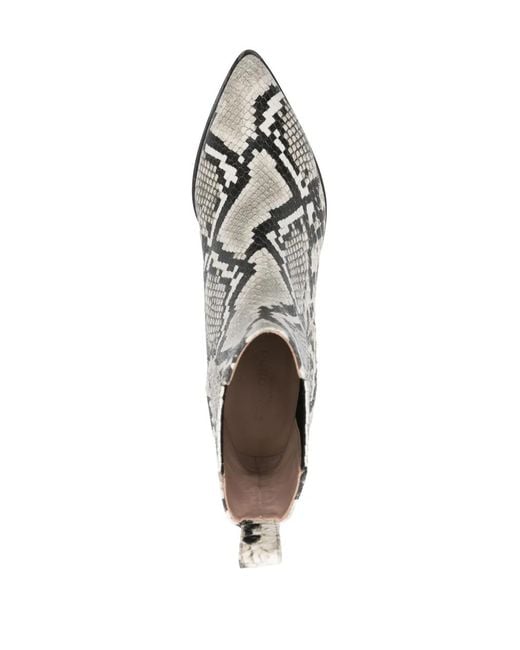 Scarosso Natural Olivia 40Mm Snakeskin-Effect Boots
