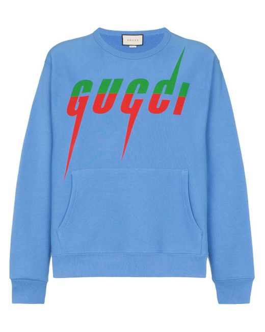 Gucci Sweatshirt mit Logo-Print in Blue für Herren