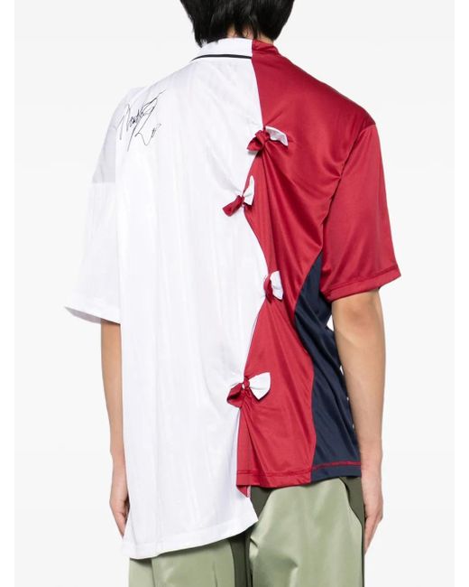 Martine Rose Red Logo-Print Polo Shirt for men