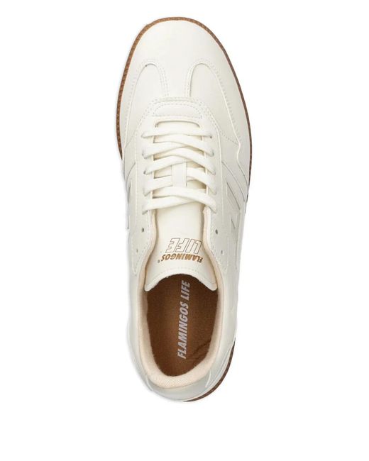 Flamingos White Burela Slim Logo-Appliqué Sneakers