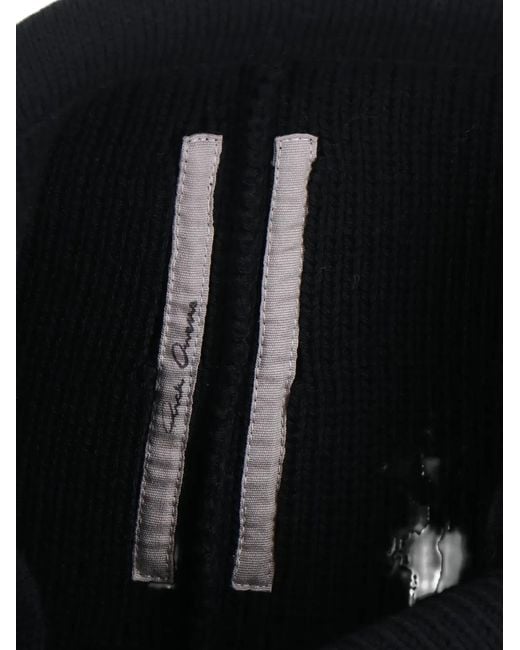 Rick Owens Black Wool Midi Skirt