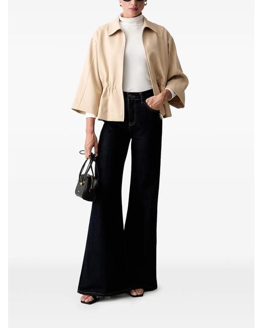 Joop! Natural Drawstring-Waist Cropped Jacket